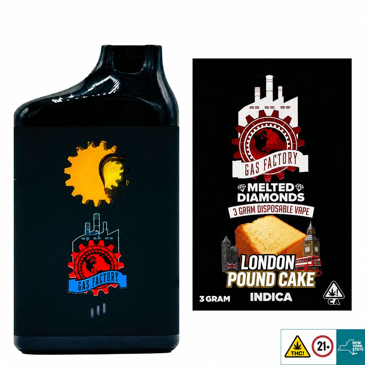Gas Factory London Pound Cake 3G Disposable Vape